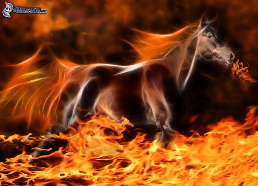 ognisty koń, zwierzęta fraktalne