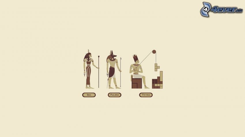 Egipt, tetris, sfinks