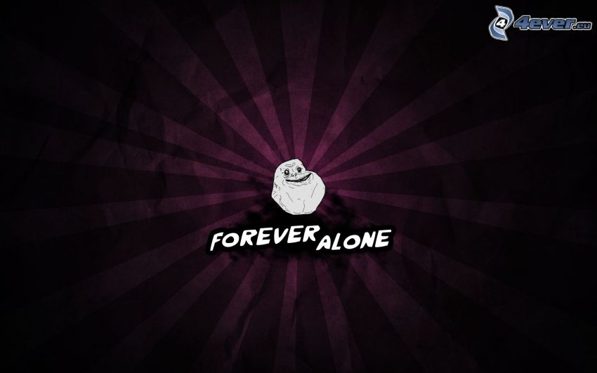 forever alone, buźki, fioletowe, pasy