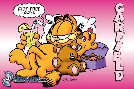 Garfield, obżarstwo