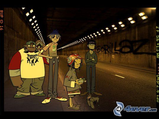 Gorillaz, tunel, ulica