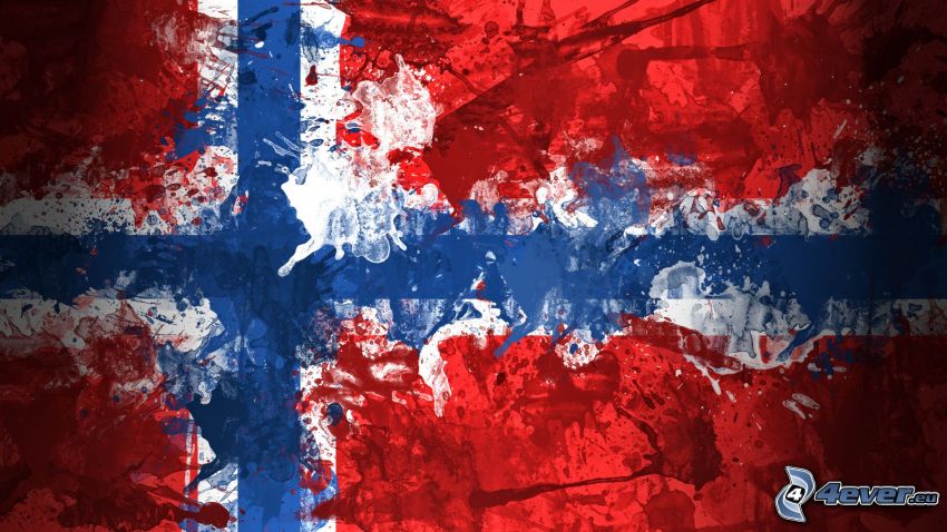 norweska flaga, kleksy