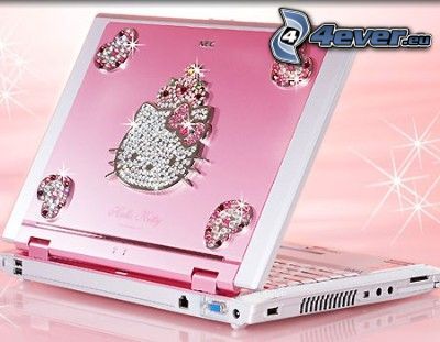 notebook, Hello Kitty, różowy