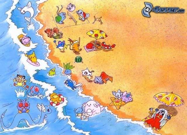 Pokémon, plaża