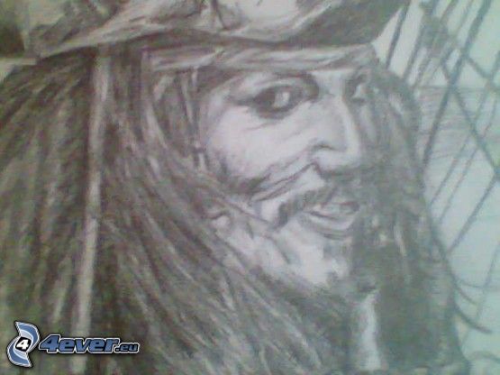 Jack Sparrow, rysowane