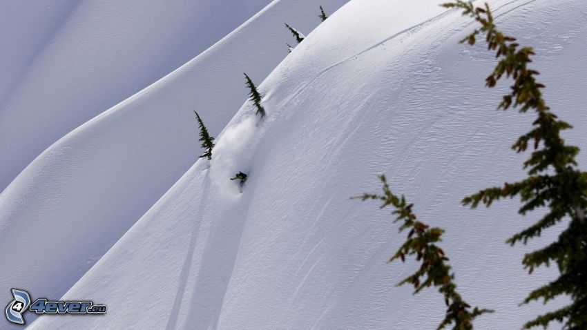 ekstremalne narciarstwo alpejskie, śnieg