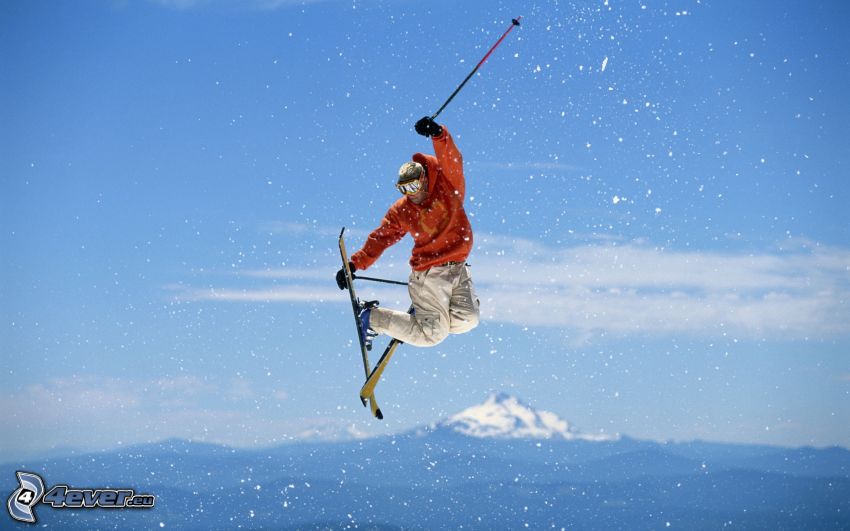 skok na nartach, narciarz