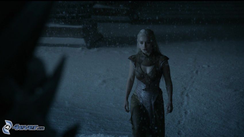 A Game of Thrones, Emilia Clarke, śnieg