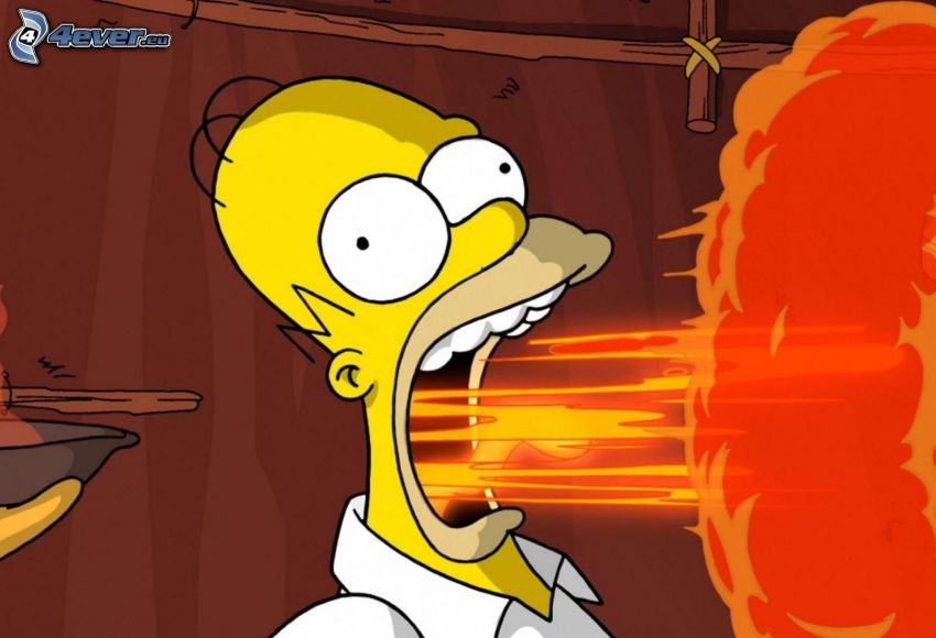 Homer Simpson, płomień