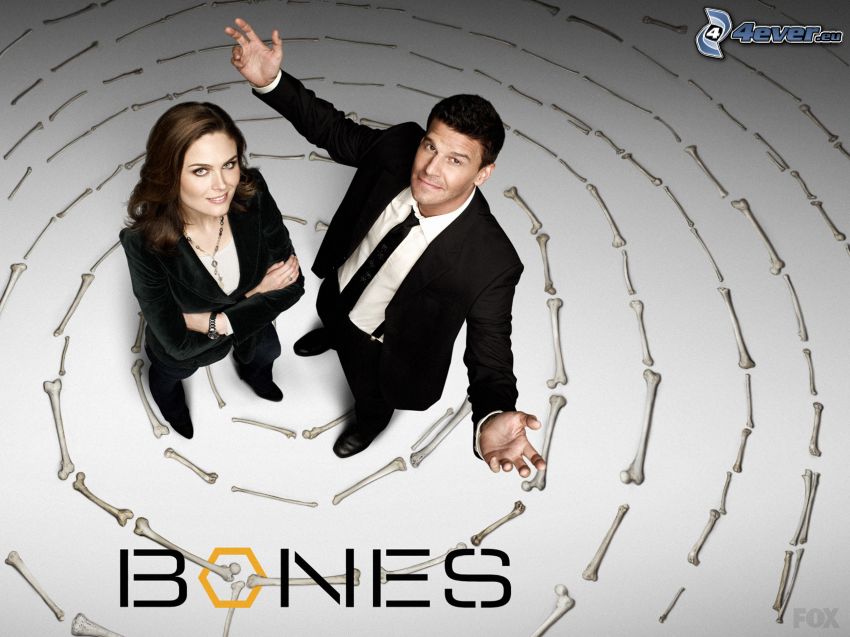 Kości, Emily Deschanel, Seeley Booth, David Boreanaz, Temperance Brennan