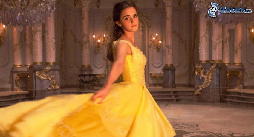 Piękna i Bestia, Emma Watson, żółta sukienka