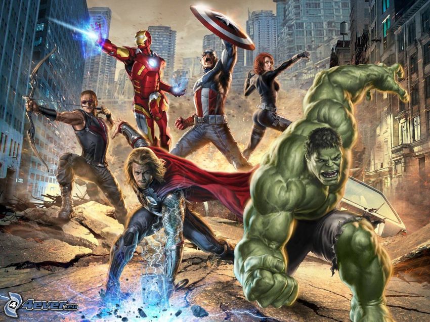 The Avengers, Thor, Hulk, Hawkeye, Iron Man, Captain America