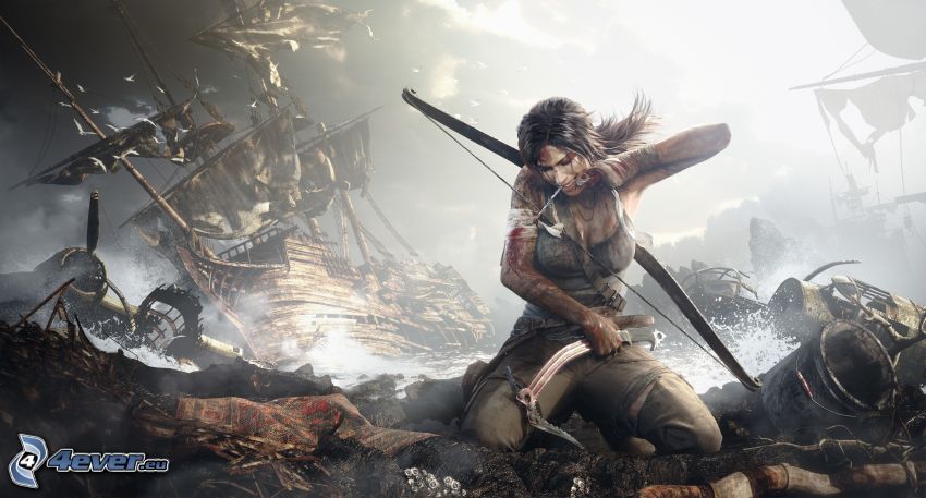 Tomb Raider, żaglowiec, wojowniczka