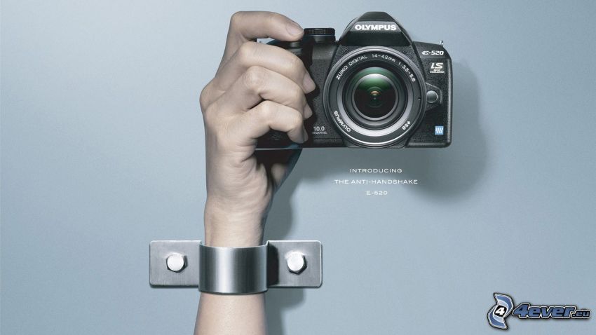 aparat fotograficzny, Olympus, ręka