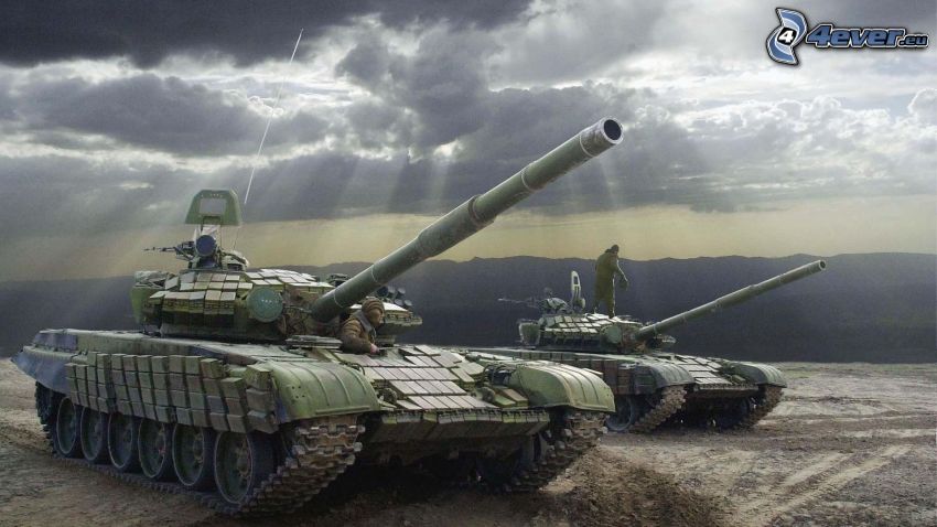 T-90, czołgi, promienie słoneczne