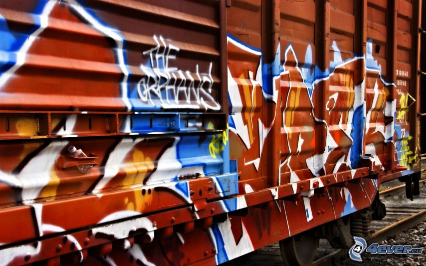 graffiti, wagon