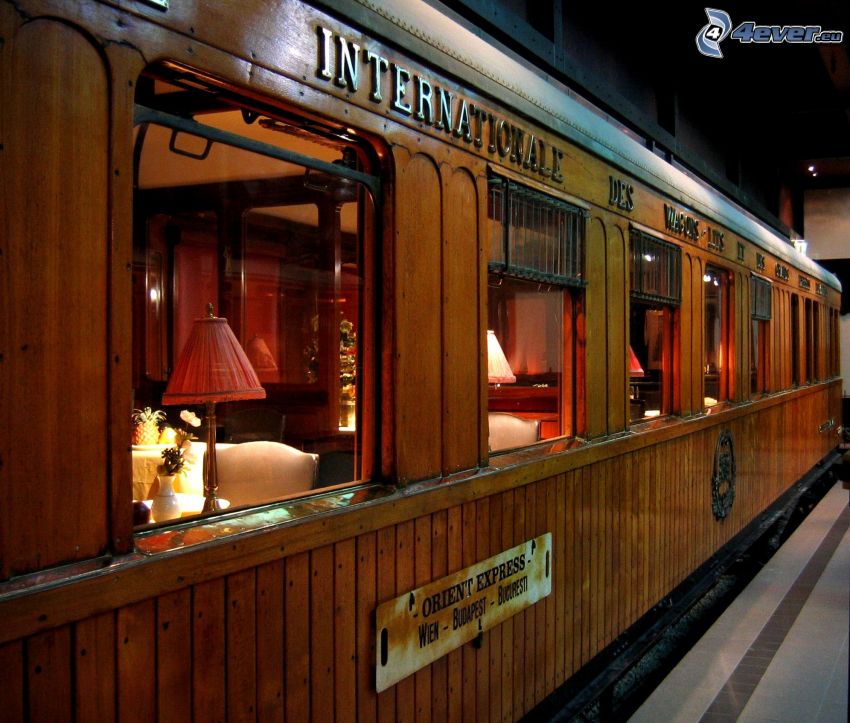 Orient Express, wagon restauracyjny, stacja kolejowa