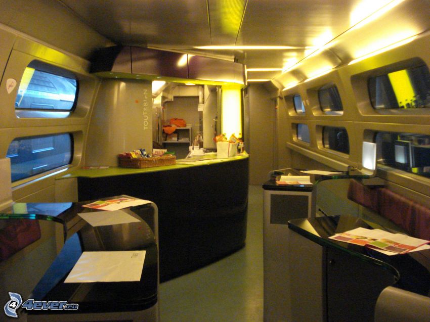 TGV, wnętrze, bar