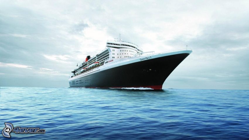 Queen Mary 2, statek wycieczkowy, morze
