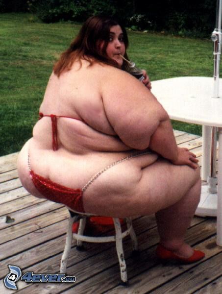 gruba kobieta, Coca Cola, otyłość