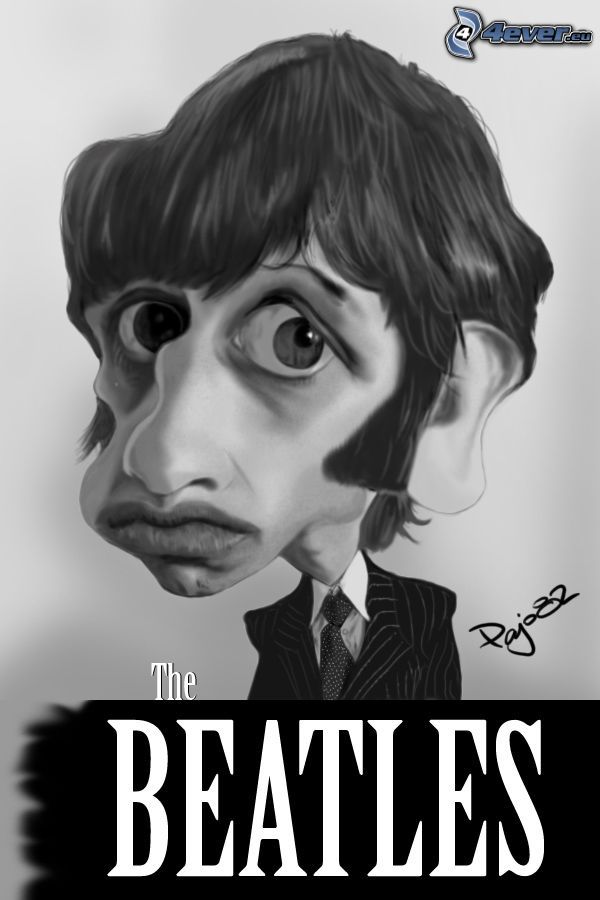 Ringo Starr, karykatura, The Beatles
