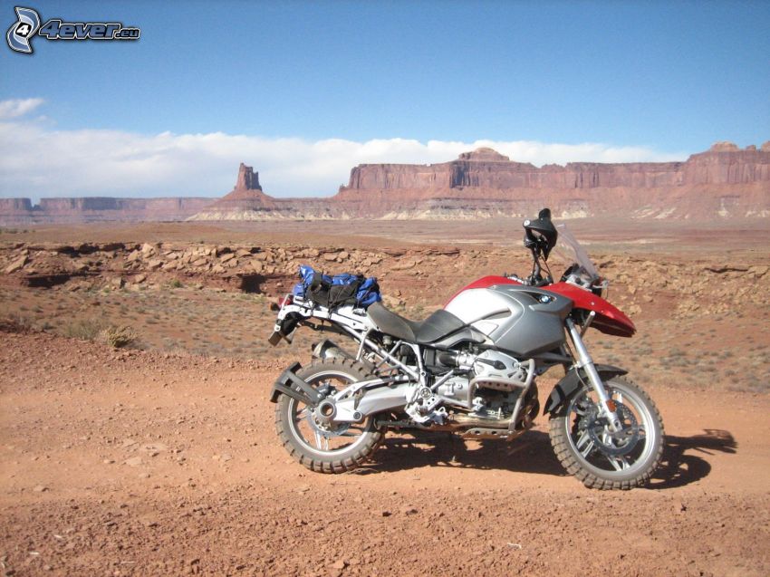 motorka, Údolie Smrti, USA, púšť