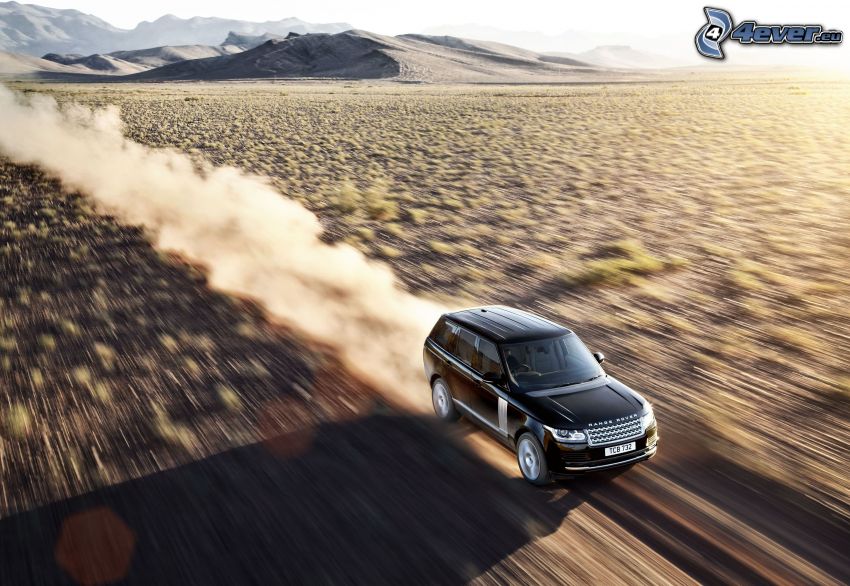 Range Rover, púšť, rýchlosť