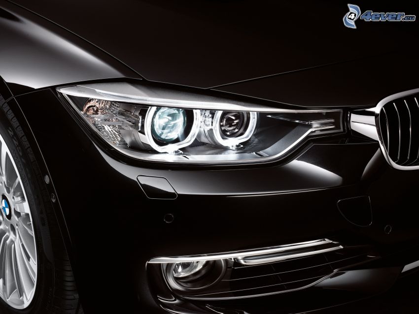 BMW 3, reflektor, predná maska