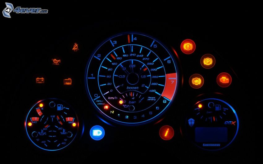 Koenigsegg CCX, tachometer