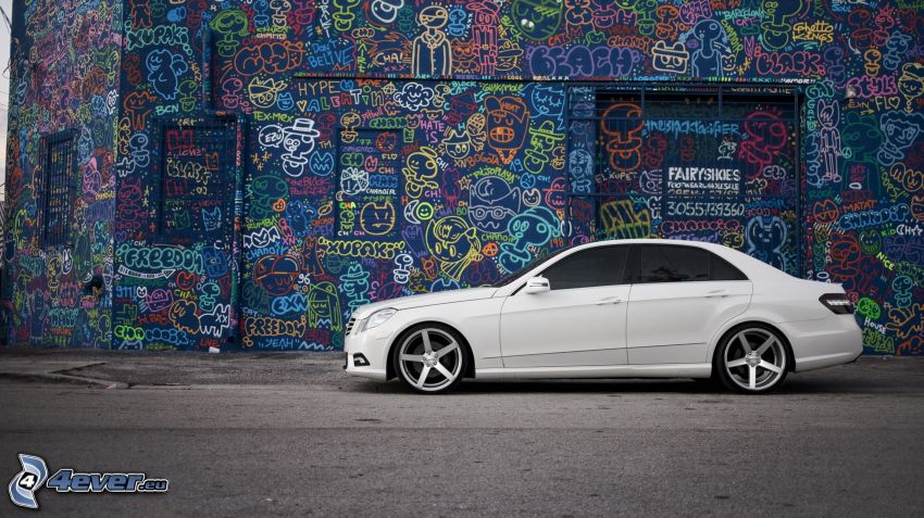 Mercedes-Benz C220 CDI, graffiti