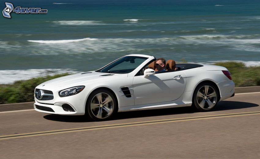 Mercedes SL, kabriolet, šíre more, rýchlosť