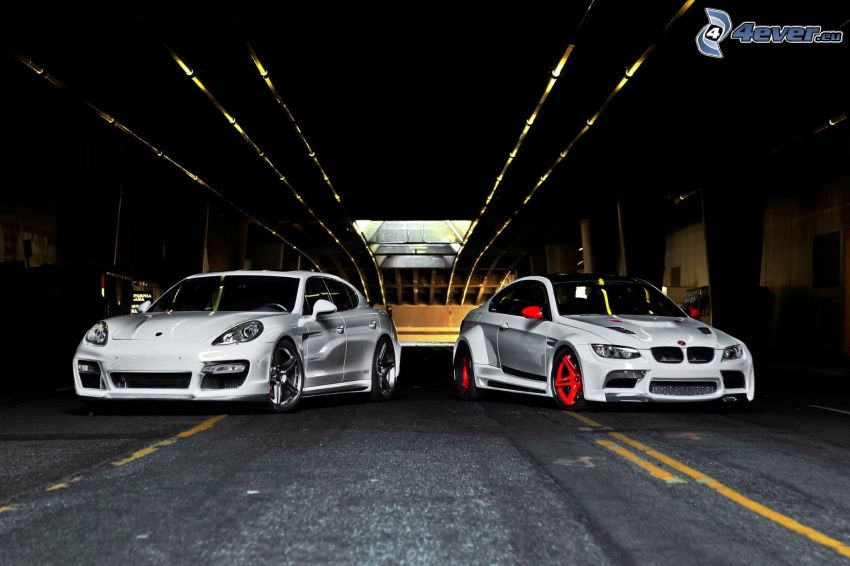 Porsche Panamera, BMW, tunel