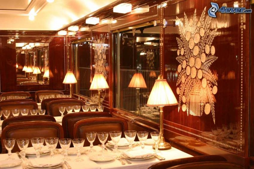 Orient Express, reštauračný vagón, luxus