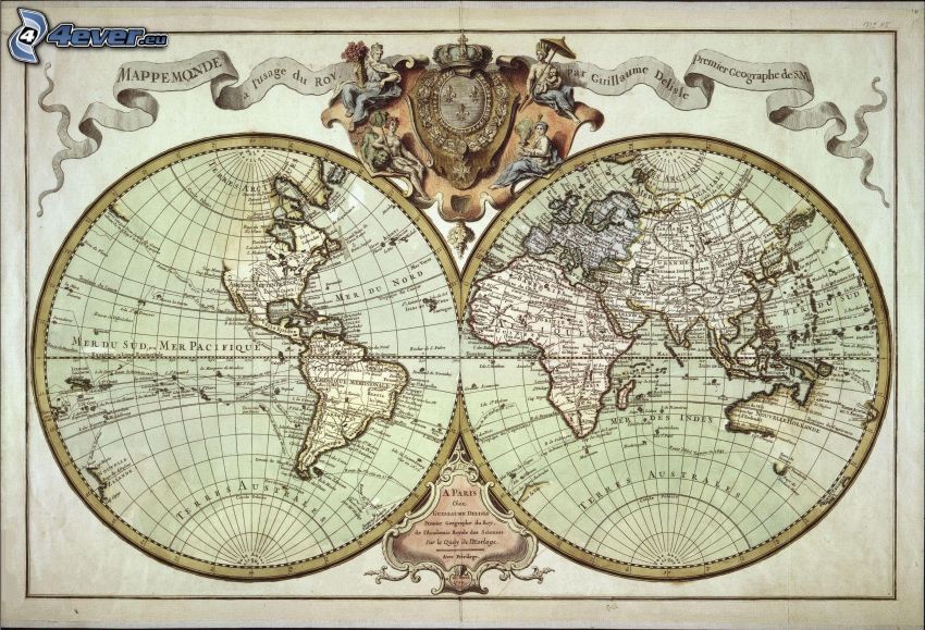 mapa sveta, historická mapa