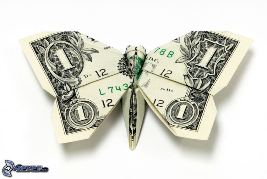 motýľ, dolár