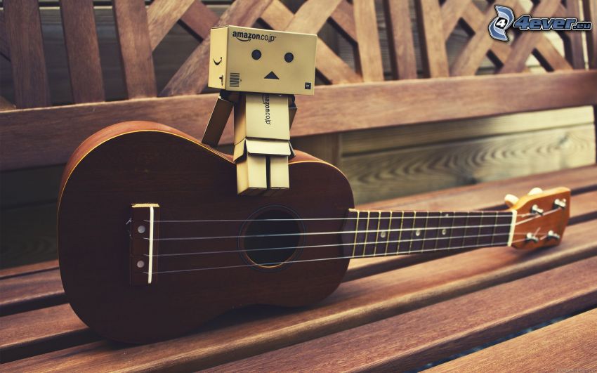 papierový robot, gitara