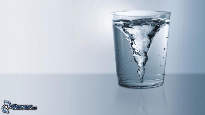 pohár, vodný vír