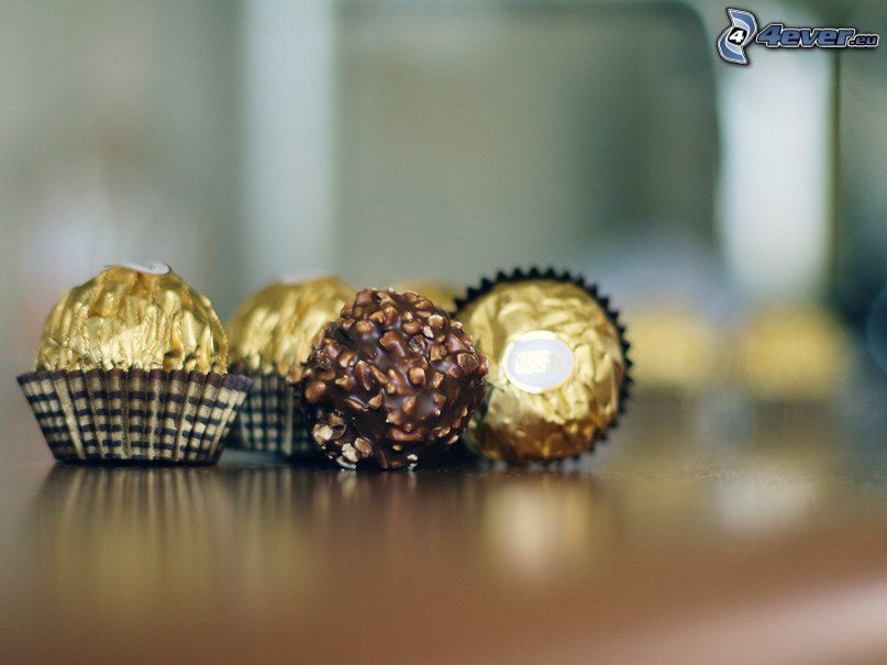 Ferrero Rocher, bonbóny, čokoláda