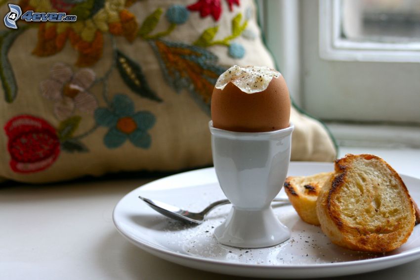 vajce, pečivo, raňajky
