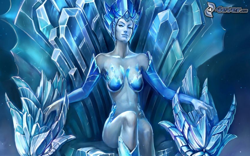 fantasy žena, ľad
