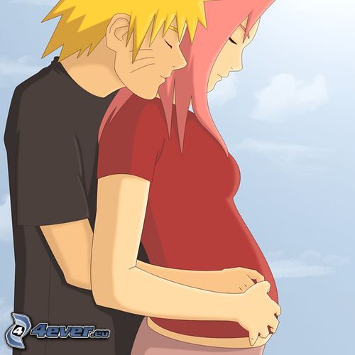 Naruto, Sakura, láska, tehotná žena