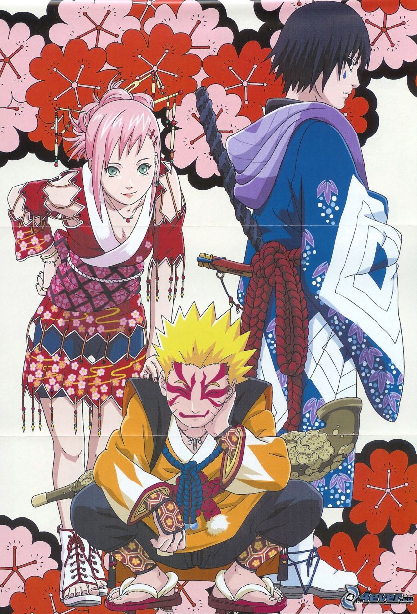 Sasuke, Sakura, Naruto