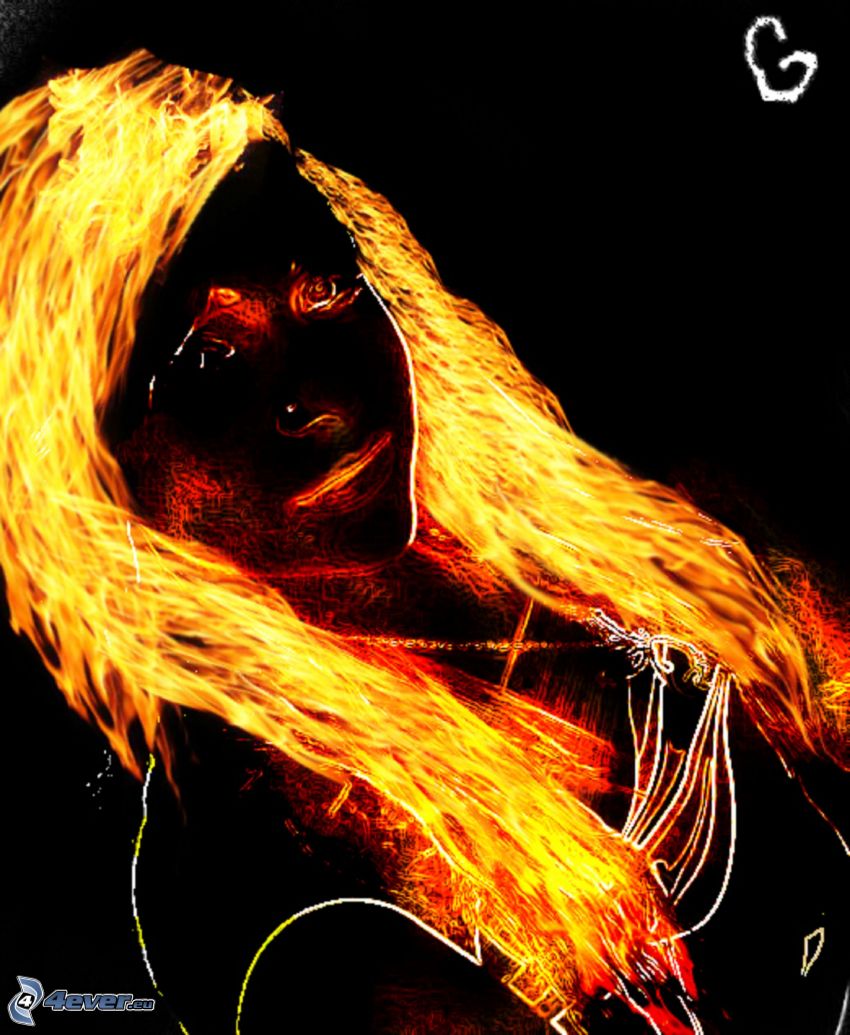 ohnivé dievča, oheň