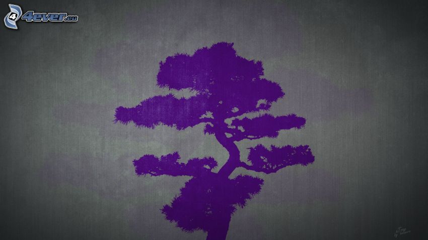 fialový strom
