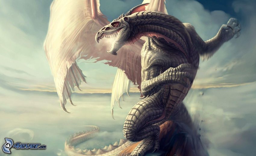 kreslený drak
