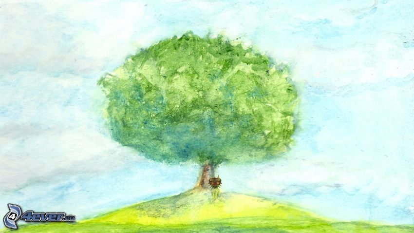 kreslený strom
