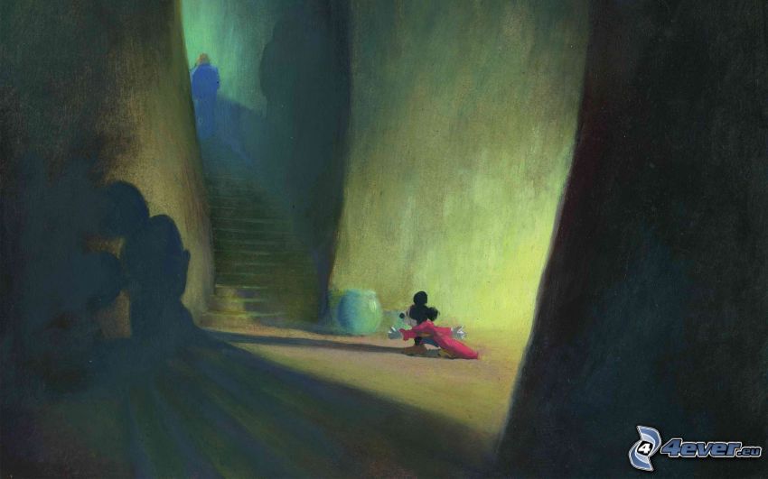 Mickey Mouse, schody