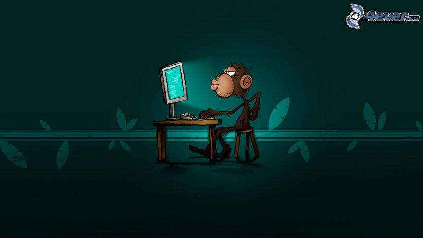 opica, počítač