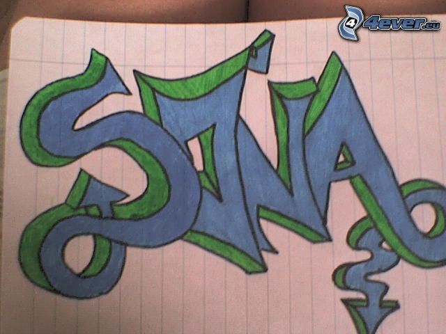 Soňa, graffiti