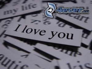 I love you, text